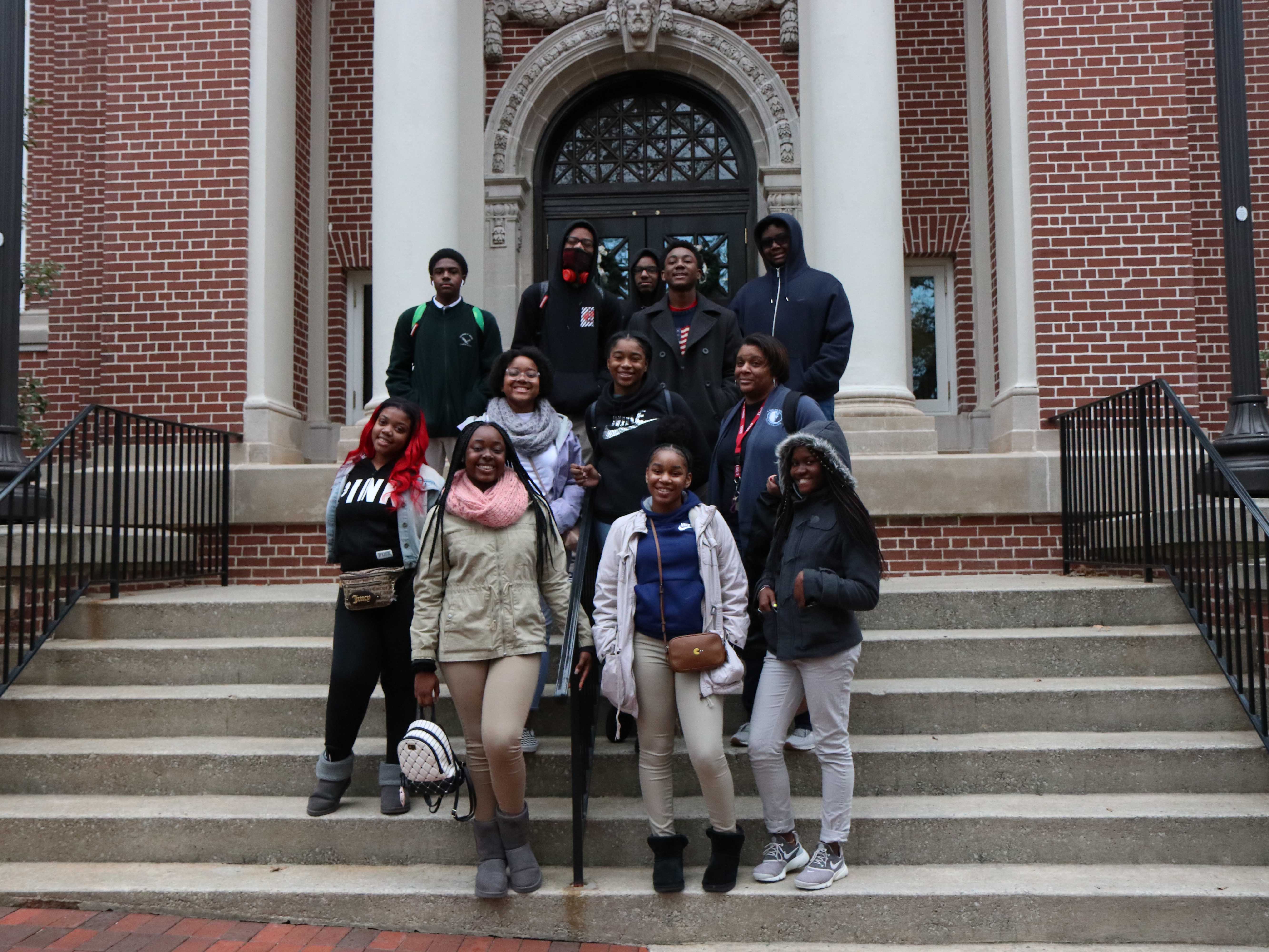 Group picture on steps at Georgia Tech