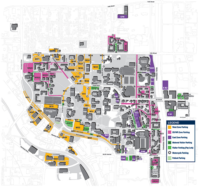 Georgia Tech campus parking map