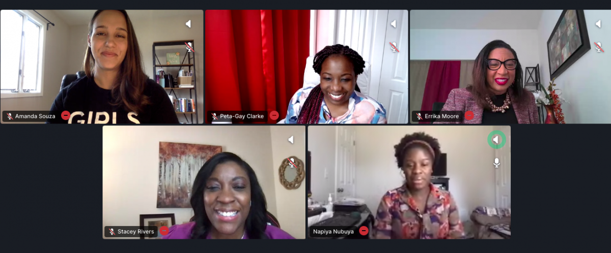 screenshot from women in tech panel